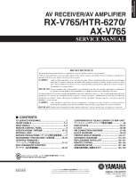 Yamaha RXV-765 - Service Manual